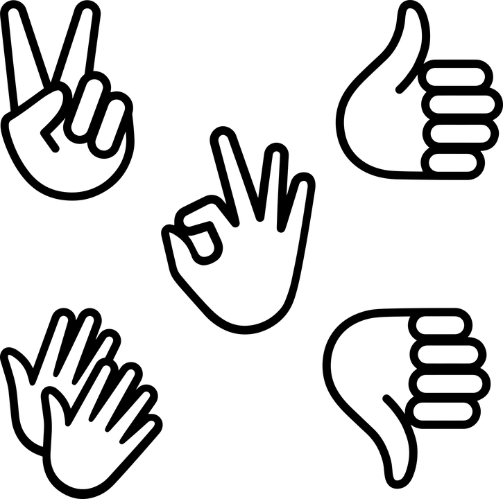 Hand Gesture, Hand, Icons, Thumbs Up, Thumbs Down