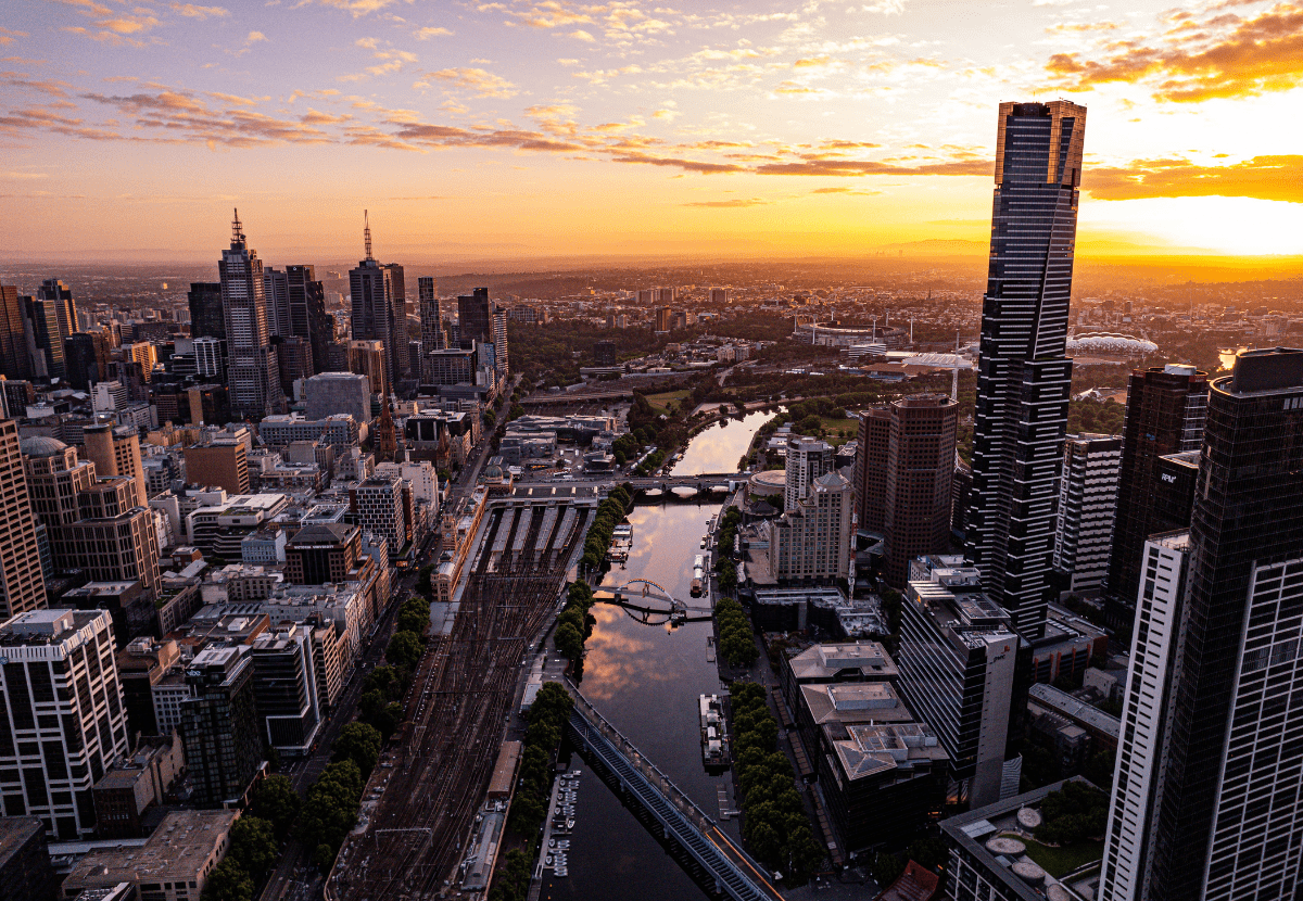 Melbourne Property Market Aerial View