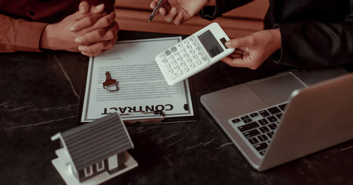 best yielding suburbs for rental properties in nsw - Person showing price and contract for a investment property to another person 