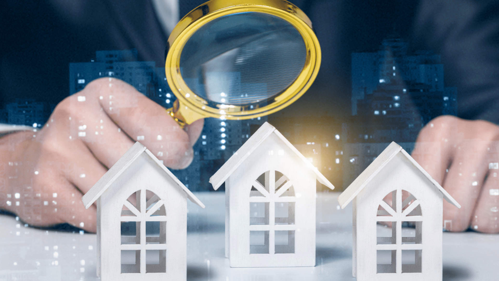 investing in rental properties - using magnifying glass to look into properties