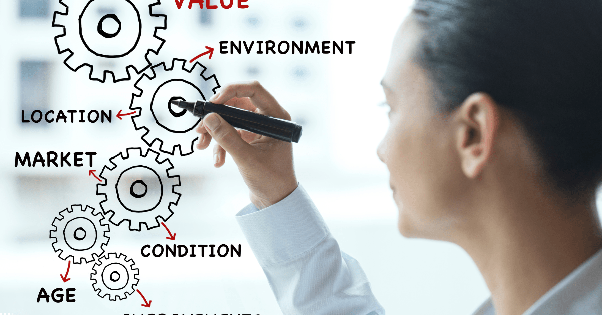 Property Investments Strategy Image 01 - A property expert is making strategy on glass using a sign pen