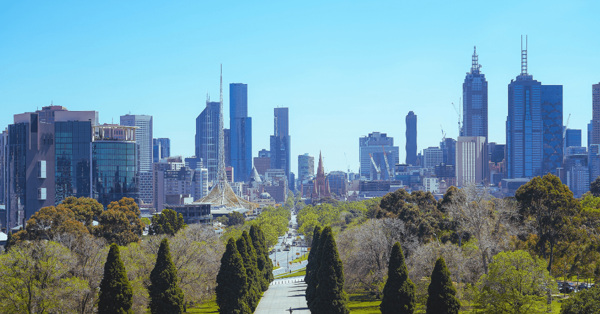 A stunning view of Melbourne in Australia