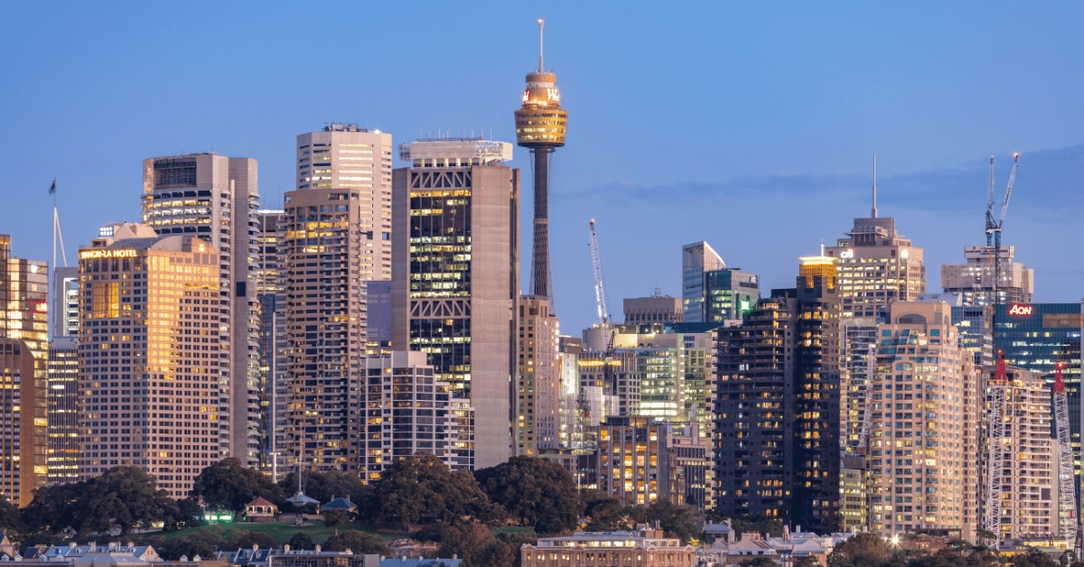 Beautiful skyscraper view of Sydney in Australia