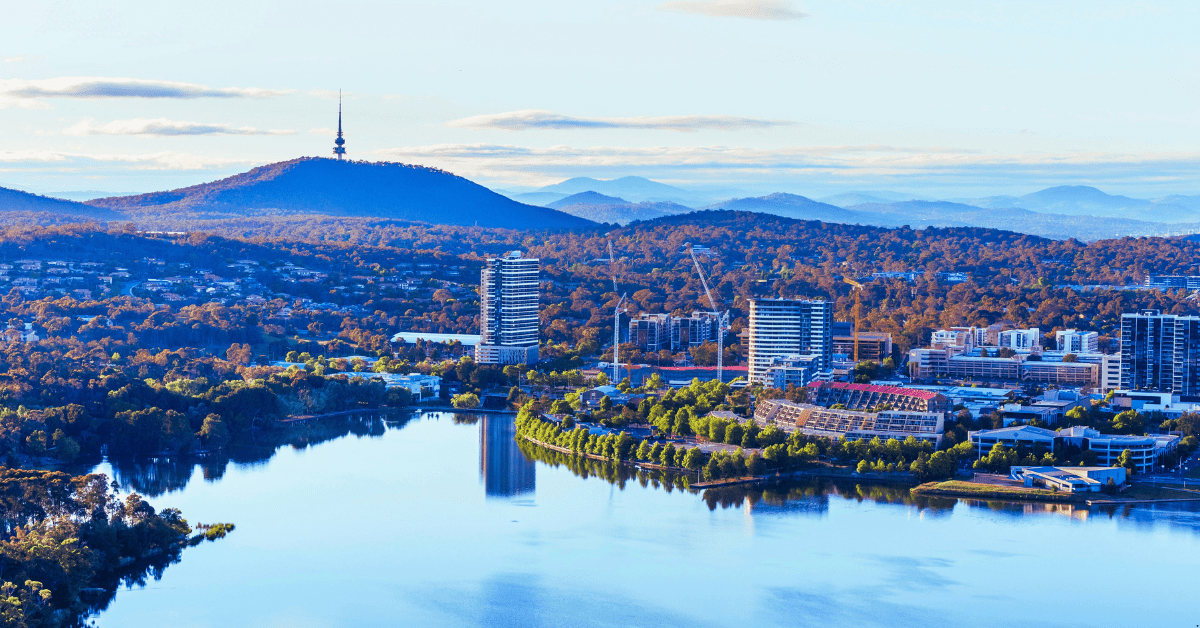 stunning picturous view of Canberra in Australian Capital Territory for first time home buyers startung their investment property journey in Canberra, Australia