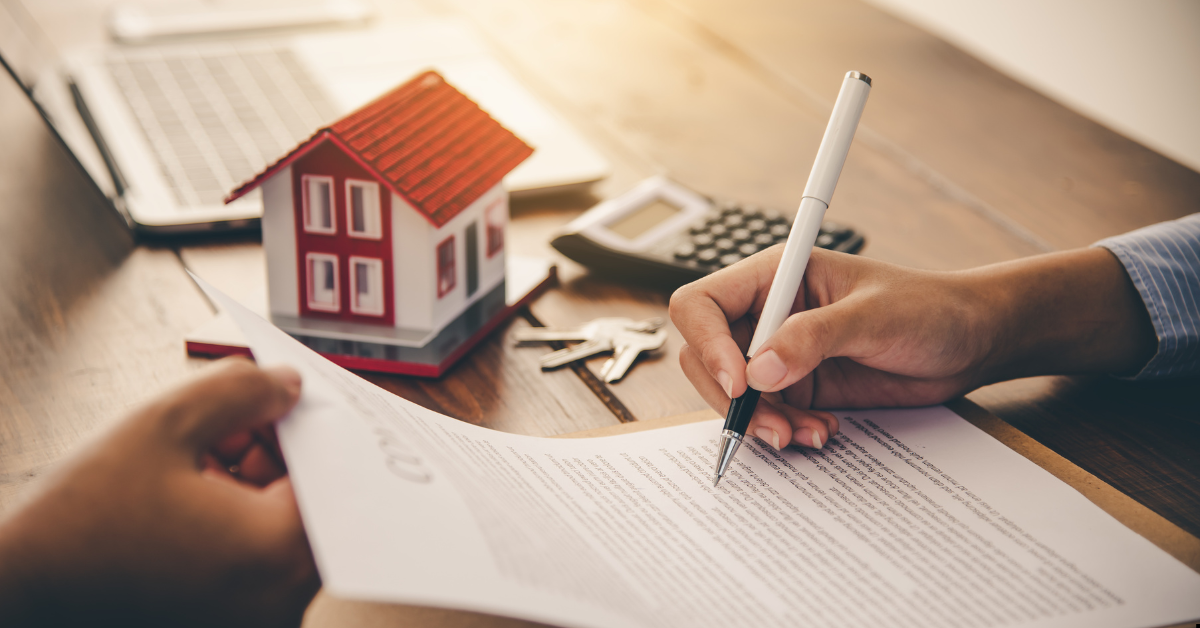 Wealth building through property - mortgage terms and conditions has been showing to a client by a property wealth advisor